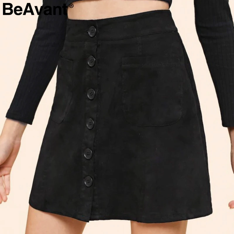 BeAvant элегантная трапециевидная Высокая талия Женская короткая юбка Осенняя