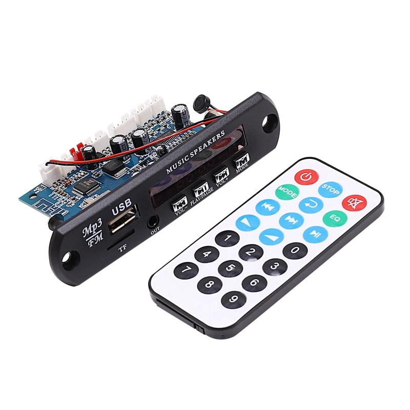 2.0 Channel Bluetooth Amplifier Board Stereo 10W*2 MP3 Decoder Support FM APE WAV WMA USB Sound Card APP 12V | Электроника
