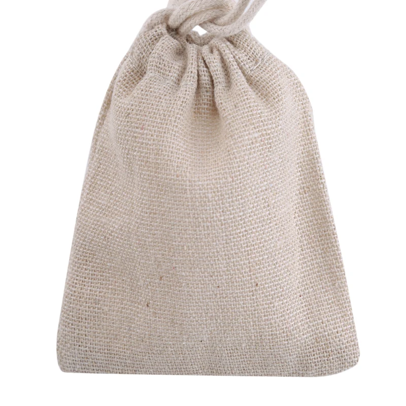 

50 Pcs Linen Drawstring Gift Bags Candy Box Sacks Wedding Birthday Party Valentine Favors Jewelry Candy Storage Christmas