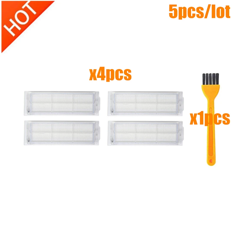 Основная щетка, Hepa фильтр, боковая щетка, тряпка для швабры, запчасти для пылесоса xiaomi STYJ02YM, Conga 3490, Viomi V2 PRO V-RVCLM21B