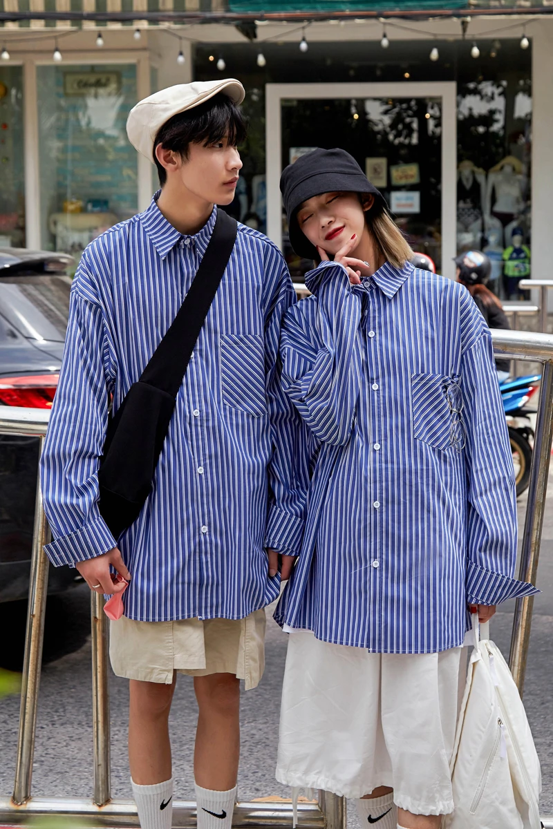 Весна-Осень 2020 новая молодежная Популярная свободная однобортная рубашка в