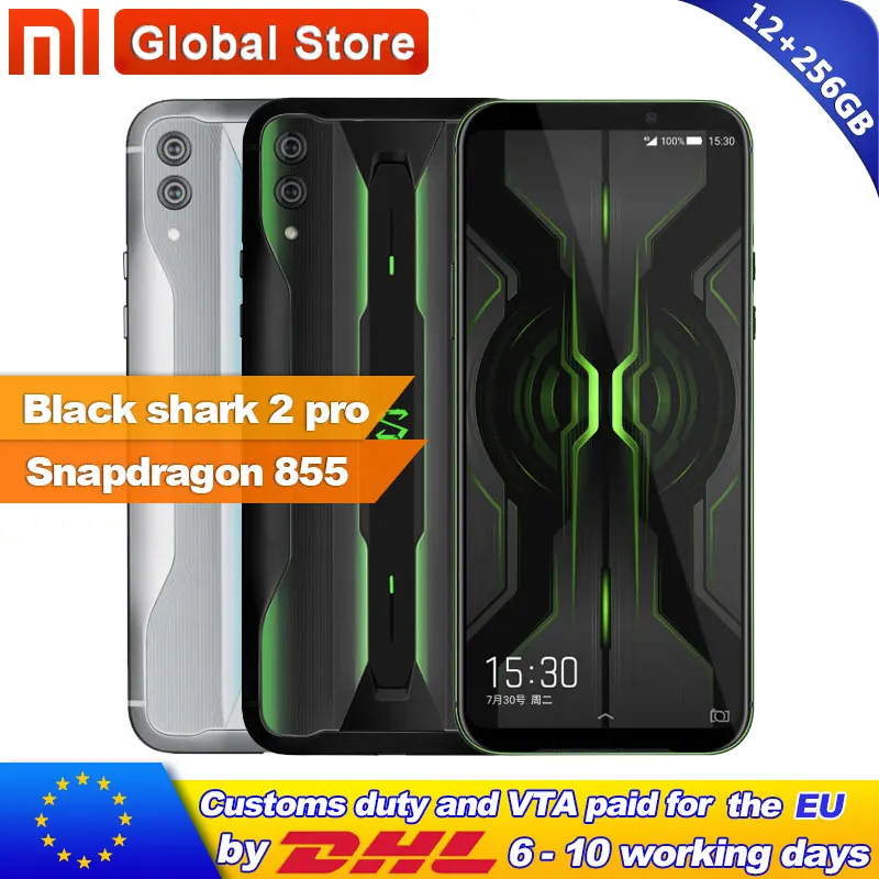 Xiaomi Black Shark 2 Pro оригинальный Snapdragon 855 Plus Восьмиядерный 12 Гб ОЗУ 256 ПЗУ игровой