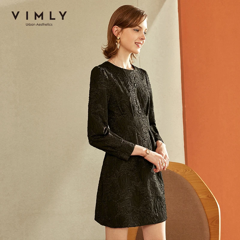Элегантные женские платья Vimly сезона осень-зима 2020 однотонная кружевная одежда с