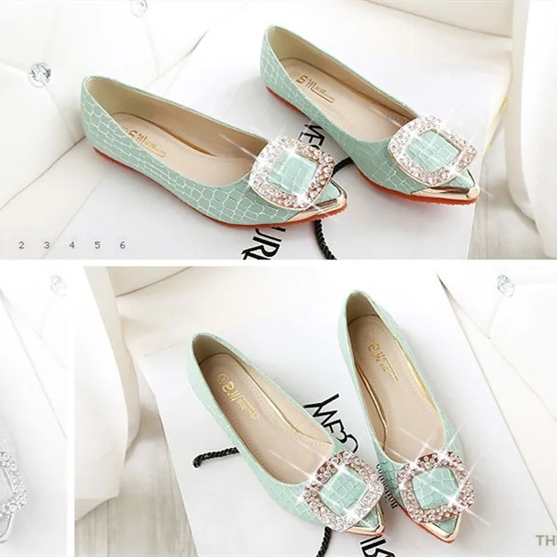 Женские милые элегантные Нескользящие туфли из лакированной кожи с острым