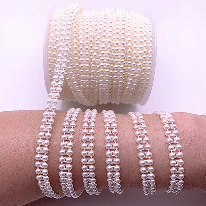 Новинка 2 5 ярдов 4 15 мм искусственный жемчуг цветок бусы цепочка гирлянда цветы