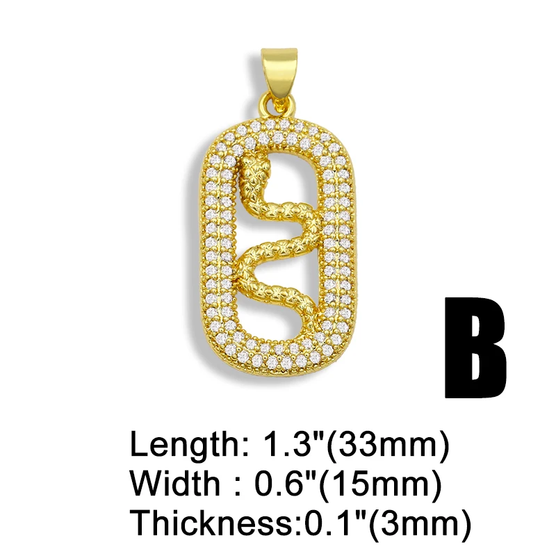 OCESRIO DIY позолоченный кулон в виде сердца и змеи для женщин большой шестиконечный