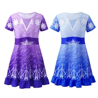 2021 summer new children nightdress girls pajamas cotton short sleeve casual home clothes princess nightgowns kids sleepwear