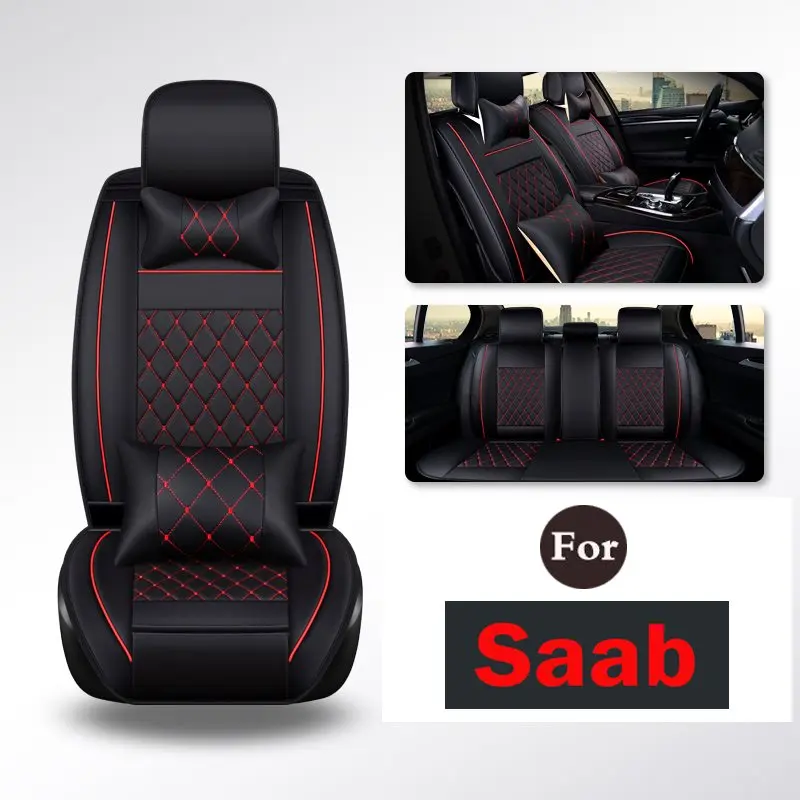 

Waterproof Soft Cushion Auto Pu Leather Car Cushion Front Rear Seats Covers Set For Saab D20 D50 D60 D70 Cc D80 X65 X55 X25