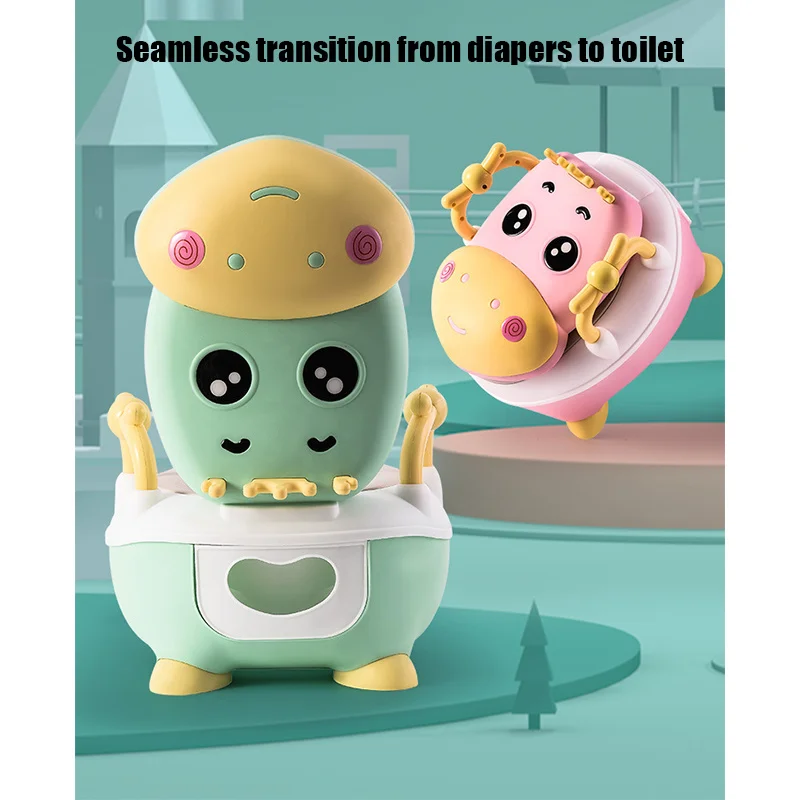 

Toilet Seat for Baby Boy Girl Cartoon Children's Pot PVC Portable Toilet for Kids Pot Training Potty Travel Pots for Children