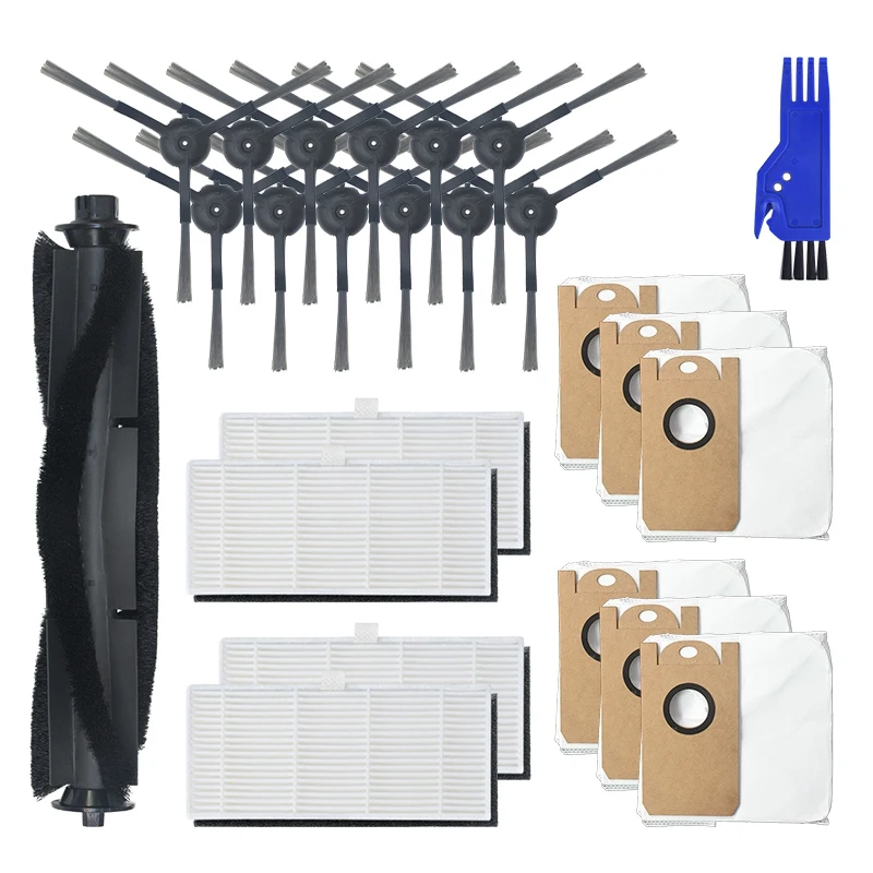 

24Pcs Replaceble Filter Cloth Side Brushes Accessories Set Parts for S9 Vacuum Cleaner Sweeper Replace for Home
