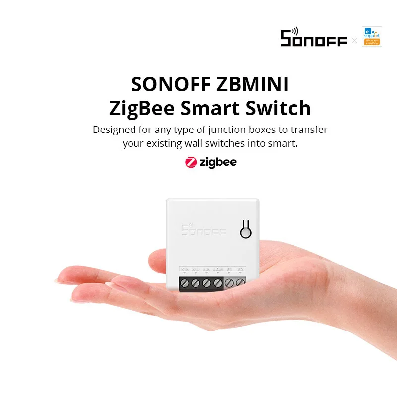 

EWeLink Sonoff ZBMINI Dual-control Smart WIFI Switch Two-Way Control Support Alexa APP WiFi