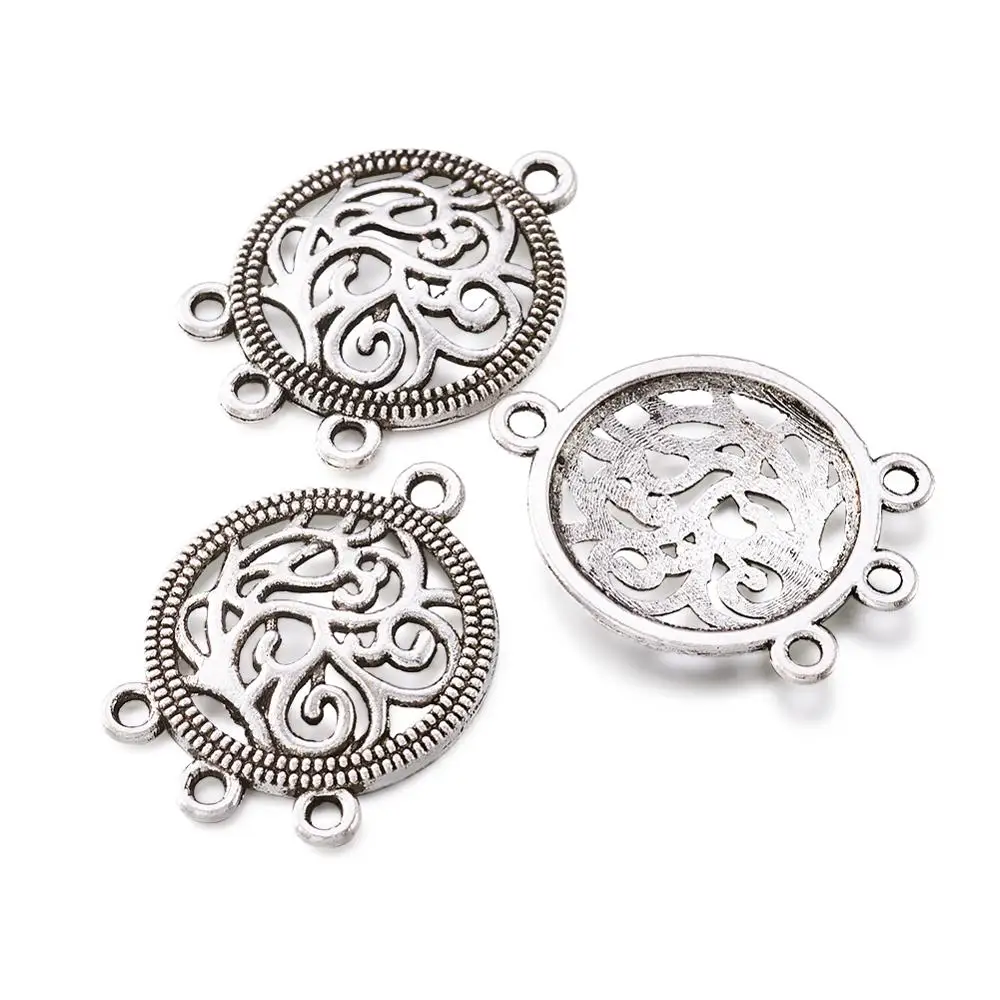 Составные звенья для люстры в тибетском стиле античного серебра изготовления