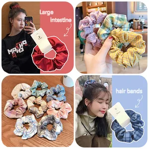 Женские эластичные резинки для волос, 234 шт.комплект, мягкие резинки в клетку с милыми цветами, женские аксессуары для волос