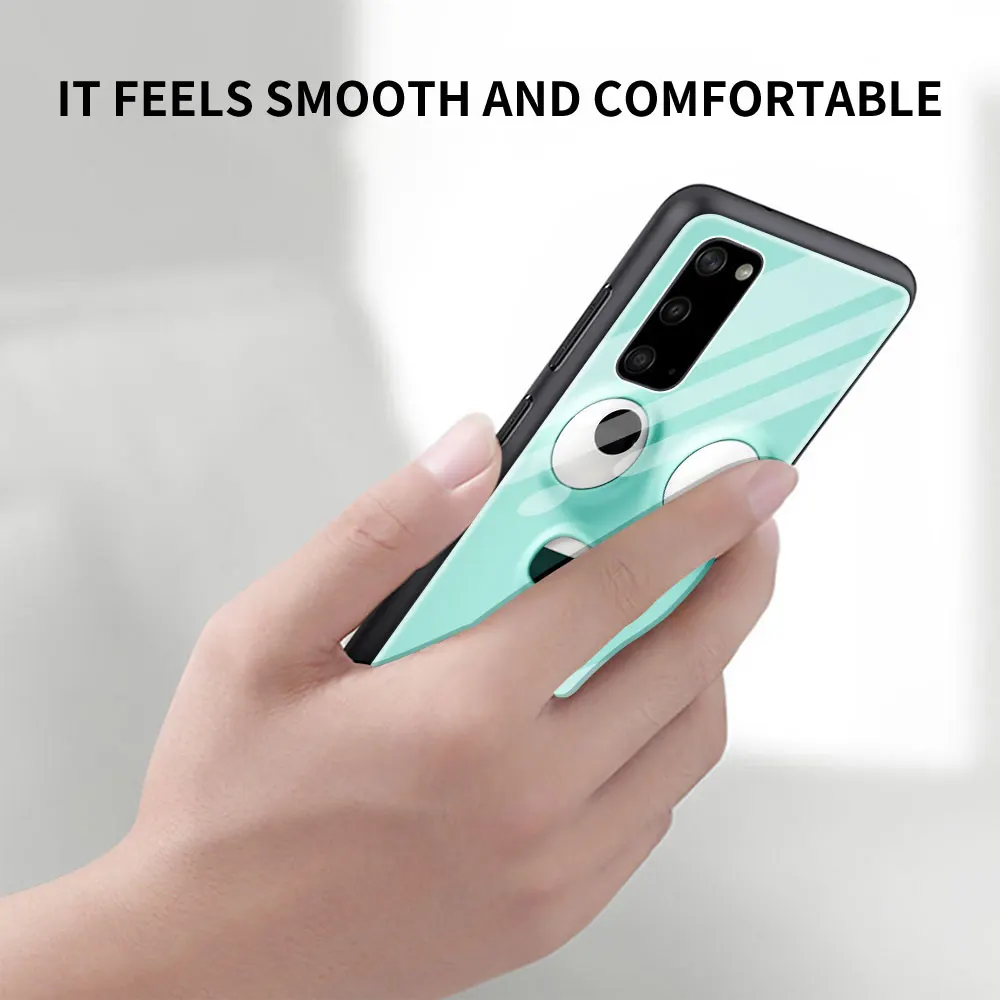 

Funny Cartoon Emoticon Glass Case For Samsung Galaxy S20 FE S21 S10 S9 S8 Plus Note 20 Ultra 10 Lite 9 Tempered Phone Capas