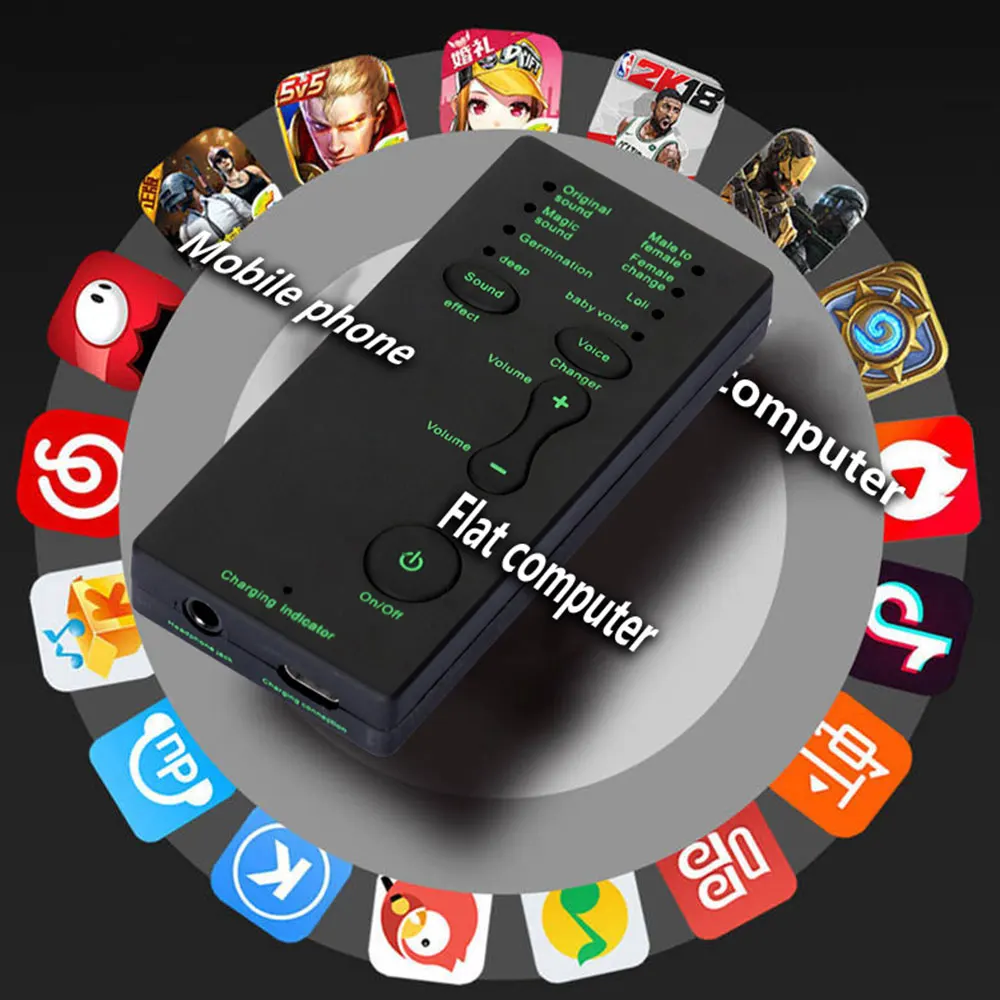 Устройство для изменения голоса 7 режимов работы наушники микрофон модулятор PS4