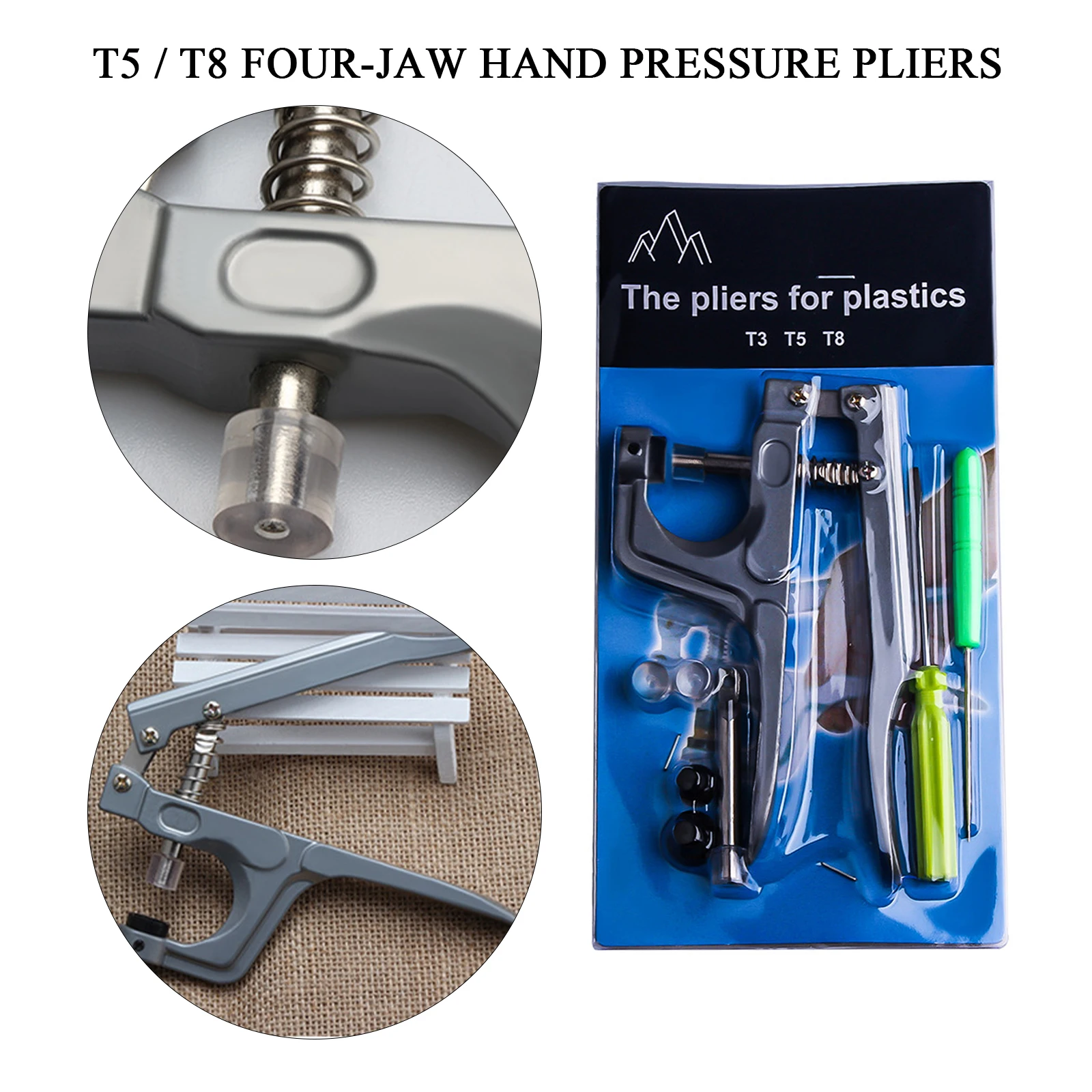 

T5 / T8 Buttons Snap Pliers Color Plastic Resin Snap Button Press Stud Cloth Button Press Machine Sewing