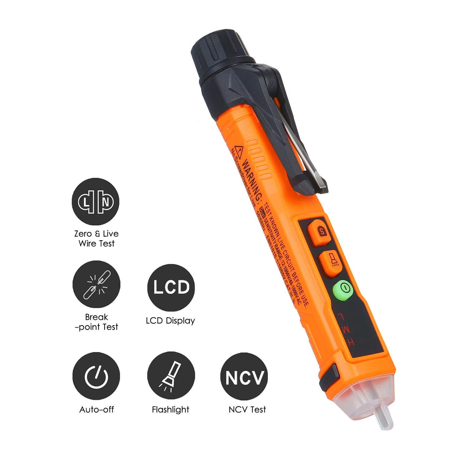 PEAKMETER PM8909 + детектор напряжения переменного тока тестер цепи перьевого типа