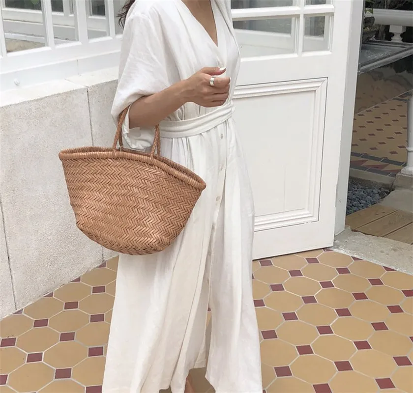 GOOHOJIO New 2020 Women Dresses Spring Summer Cotton and Linen Elegant Pleated Long White V Neck Lace Up Bow One Size | Женская одежда