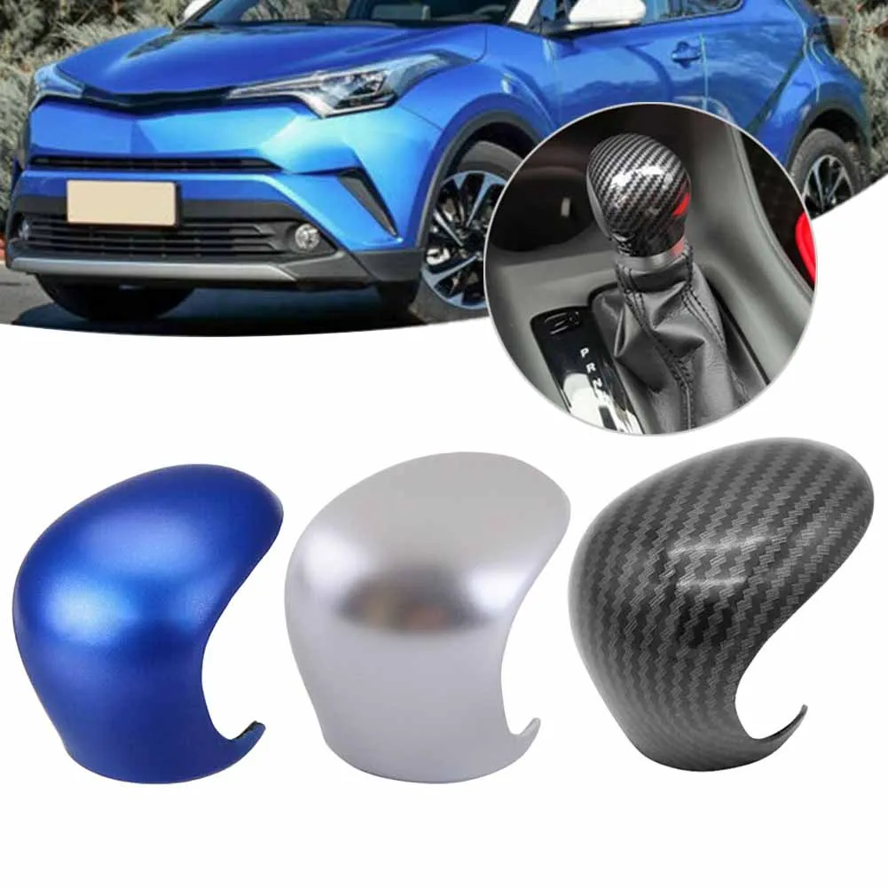 

Car Gear Lever Shift Knob Cover ABS Decoration Trim For Toyota C-HR CHR 2016 2017 2018 2019 Carbon Fiber/Blue/Silver
