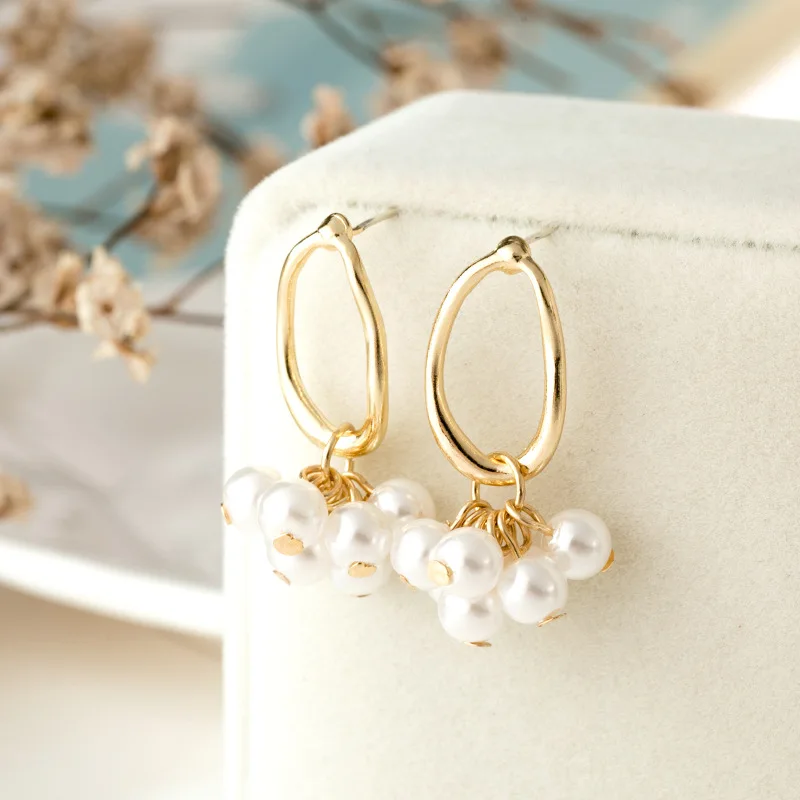 Новая мода темперамент геометрические серьги гвоздики в форме снежного