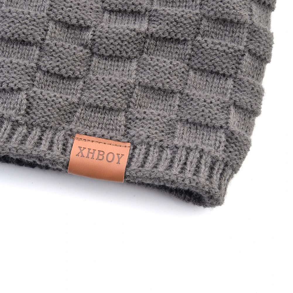 Новинка зимние шапки-бини шапка для мужчин однотонная вязаная шапки мужская мода