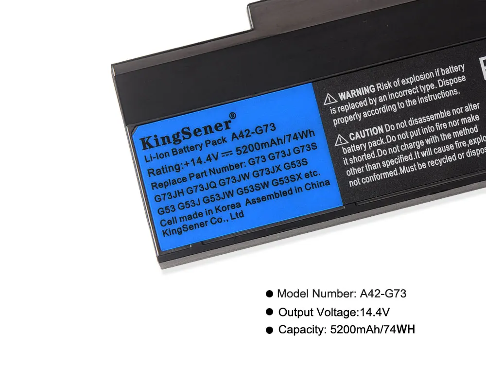 Ячеечная новая A42 G73 Аккумулятор для ноутбука ASUS G53 G53S G53J G53JW G53SX G73S G73J G73JH G73JQ G73JW G73JX