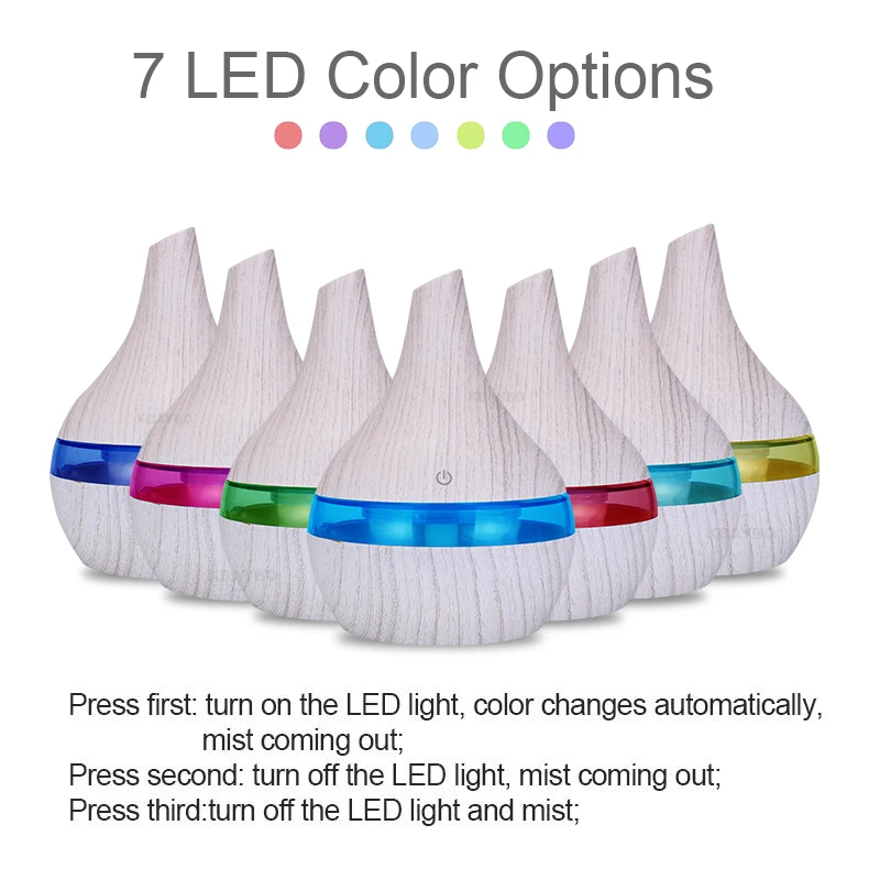 USB увлажнитель воздуха KBAYBO 300 мл Электрический распылитель эфирного масла с 7