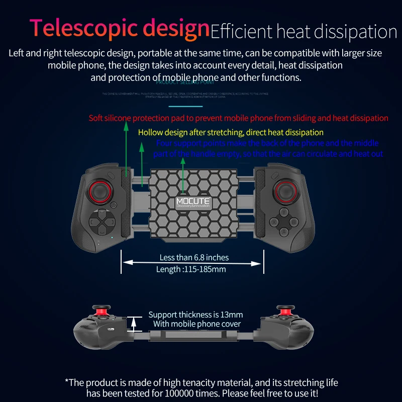 Gamepad Wireless Bluetooth-compatible Telescopic Game Controller Joystick For Xiaomi Android IOS Phone Tablet PUBG Moible | Электроника