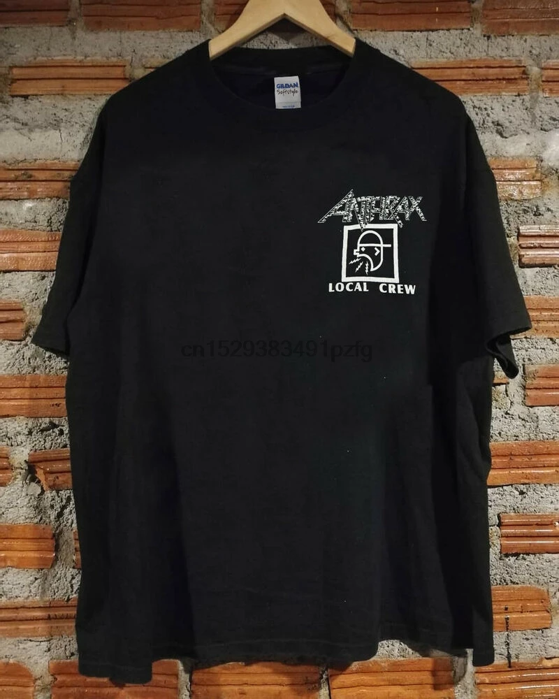 Винтажная белая футболка ANTHRAX местной Экипировки С шумом новая американская
