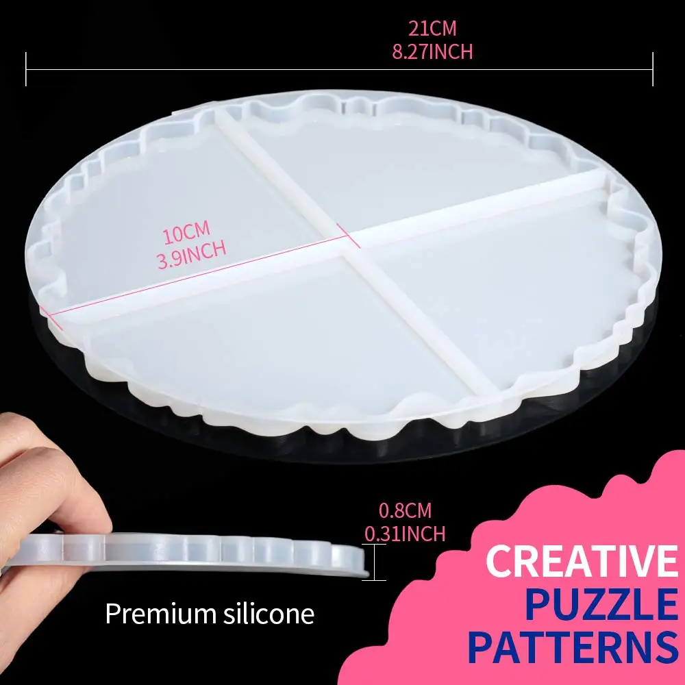 Силиконовые формы для подставок круглая форма из эпоксидной смолы Прозрачная