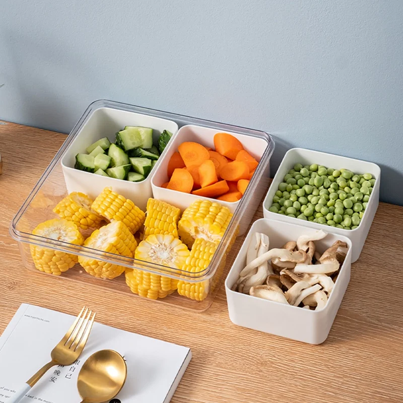 Sub Format Fridge Organizer Multifunctional Storage Box for Kitchen White Cabinet Plastic Food Jars | Дом и сад