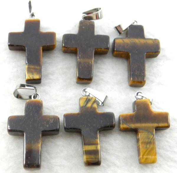 Оптовая продажа 50 шт. высококачественные Подвески в виде натурального Тигрового