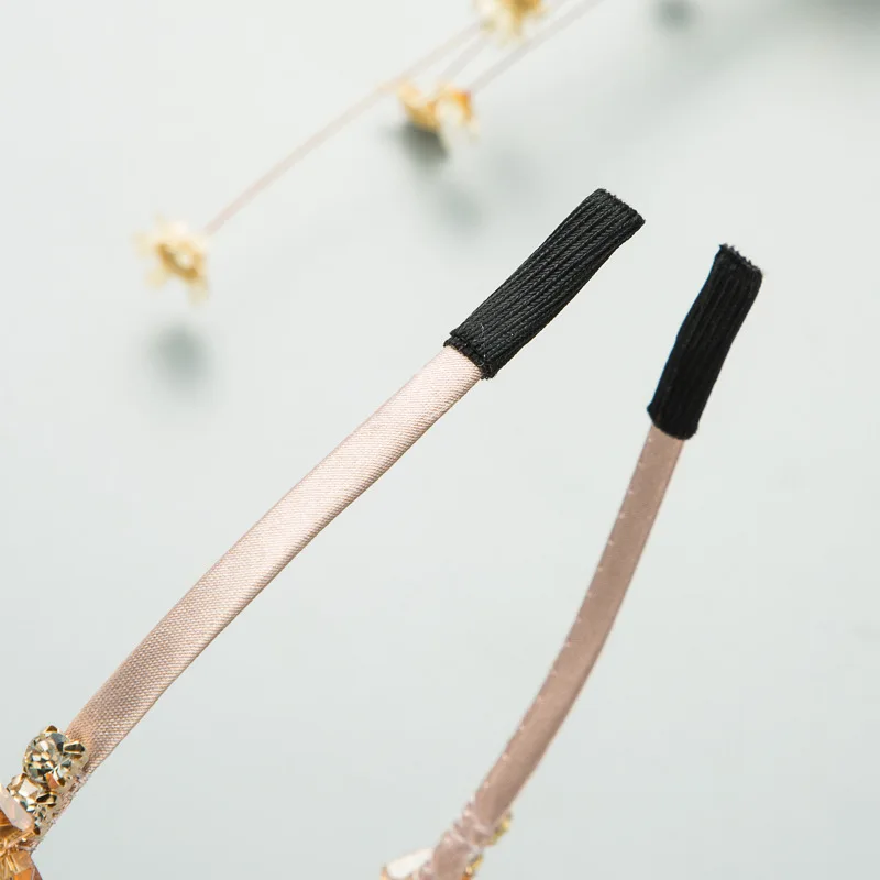 

2021 New Crystal Rhinestone Headband Female French Elegant Handmade Headwear Banquet Hairband Press Hair Headdress