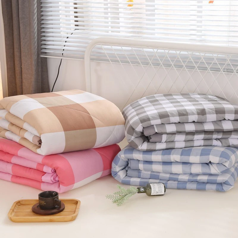 

Летнее хлопчатобумажное одеяло в клетку, X см