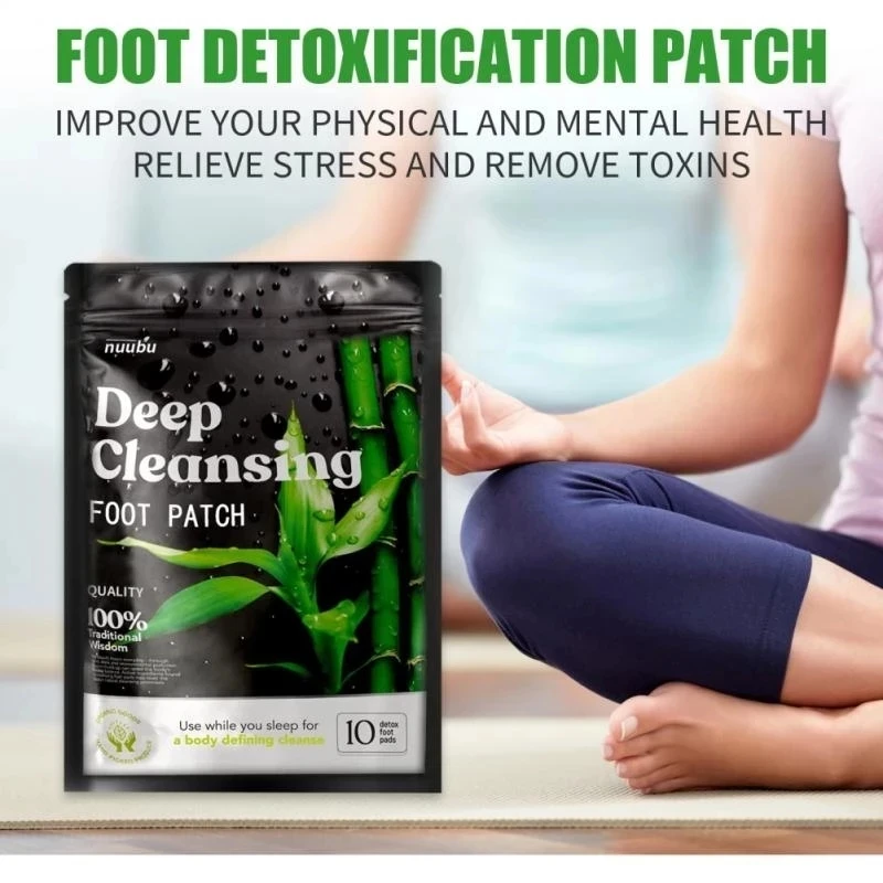 

20pcs Nuubu Detox Foot Patches Pads Natural Detoxification Treat Body Toxins Cleansing Stress Relief Feet Slimming Cleansing New
