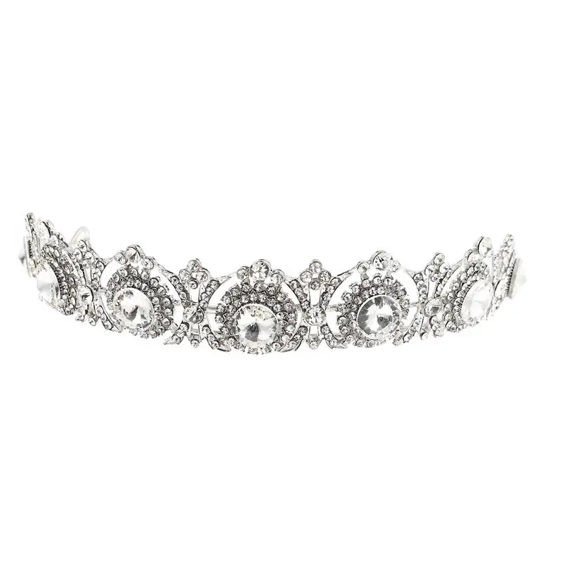 

1pc Tiara Crown Headdress Rhinestone Headdress Bride Headdress Wedding Headdress