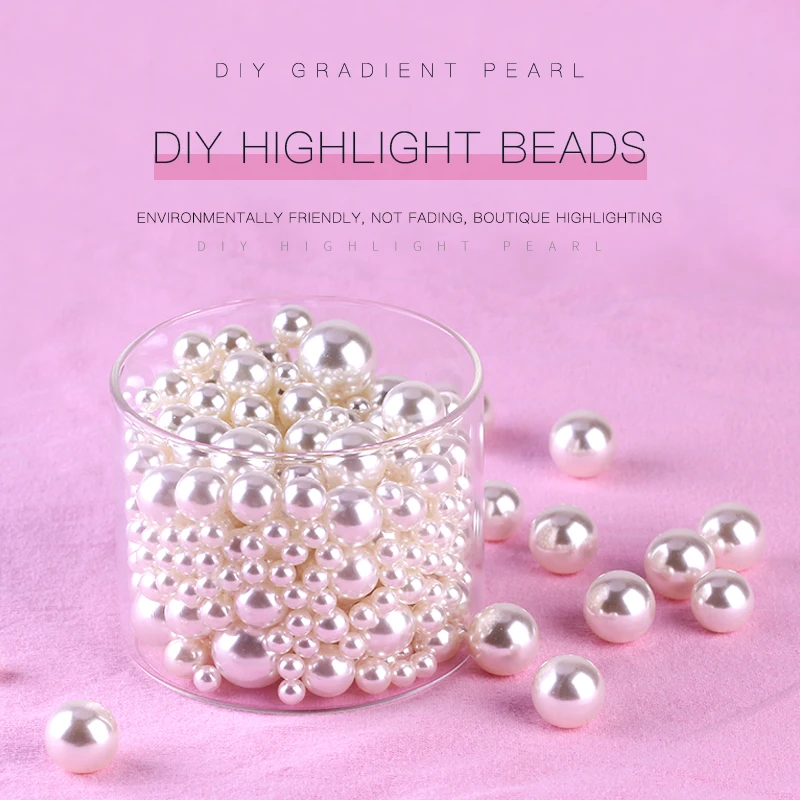 

Imitation pearl non-porous loose beads tiara hairpin scarf beaded clothing sweater decorative accessories plastic beads