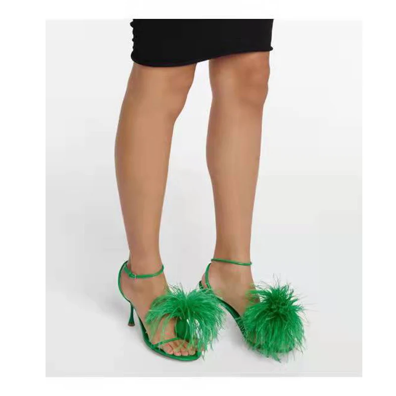 Новинка лета 2022, женские пикантные сандалии на высоком каблуке с открытым носком, Уличная Повседневная Женская обувь размера плюс 43 от AliExpress WW