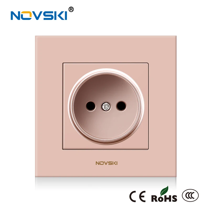 NOVSKI 2019 EU Standard 16A Plug Switch Wall Socket Flame Retardant PC Panel AC 110-250V Power CE RoHS Certified | Обустройство дома