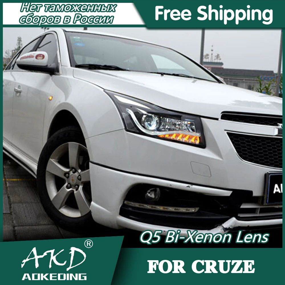 AKD автостайлинг фары для Chevrolet Cruze 2009-2015 светодиодный ные DRL Q5 Биксеноновые линзы