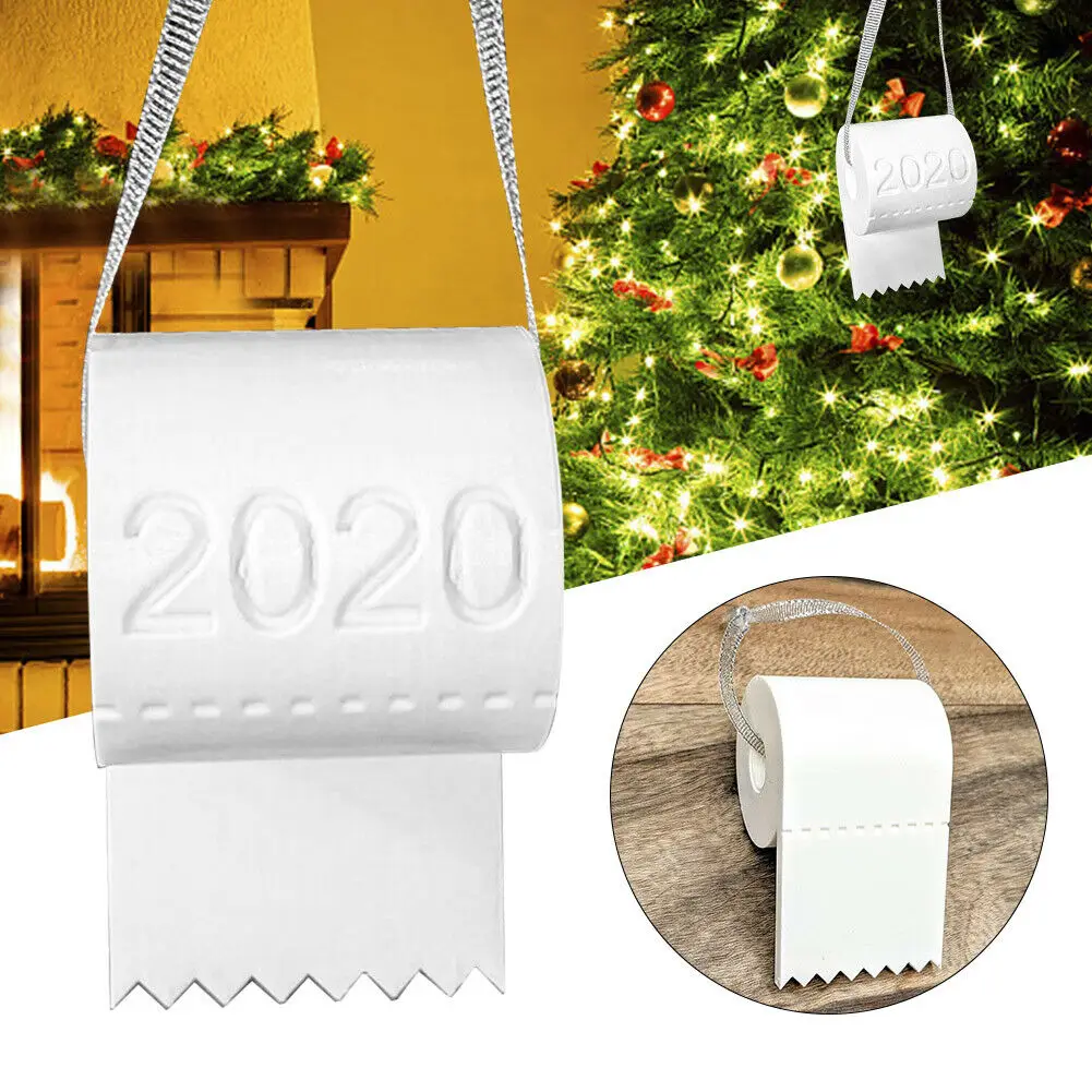 

Merry Christmas Creative Decor Gift Label Tag DIY Hang Tree Decor Gift Toilet Paper Crisis Holiday Christmas Favors Supplies