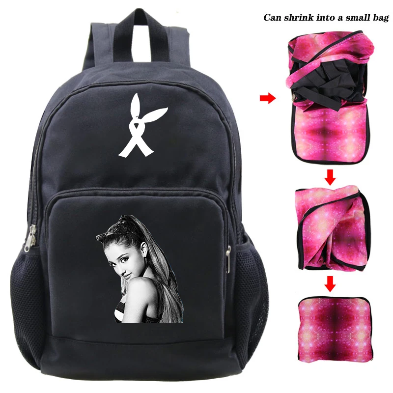 knapsack 22 Ариана Гранде рюкзак складной упакованный рюкзак женский мужской рюкзак для подростков мальчиков и девочек сумки для ноутбука/дорожные сумки Machila Escolar - Цвет: knapsack 22