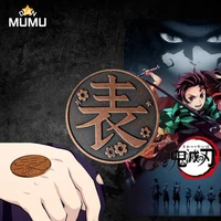 anime tsuyuri kanao coin keychain demon slayer kimetsu no yaiba metal coin cosplay prop collection accessories jewelry gift
