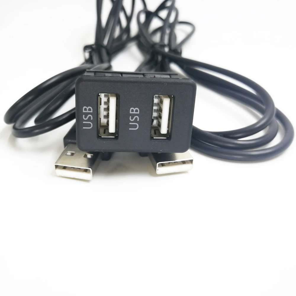 Biurlink автомобильный лодочный двойной USB порт/3,5 мм AUX USB Панель Удлинительный кабель свинцовая монтажная панель Разъем для наушников переходник для заподлицо