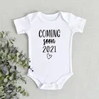 Детские скоро в продаже 2021 Ребенка Onesie объявление беременности хлопок от Carter's, детский костюмчик, беременность раскрыть боди детские комбинезоны для малышей