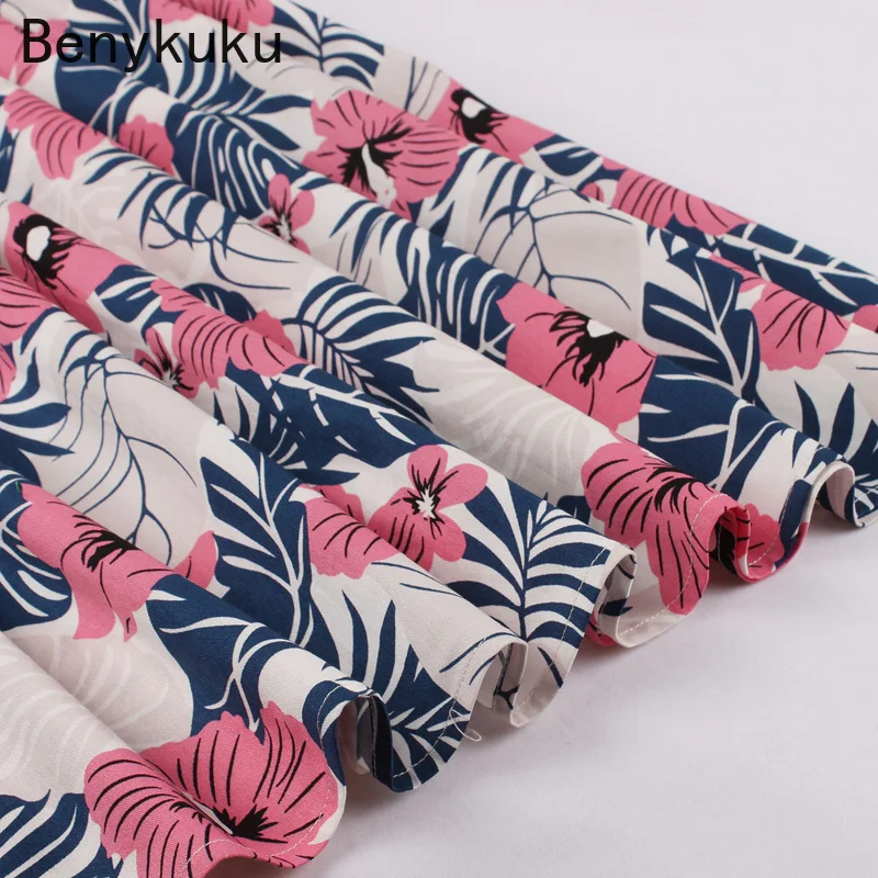 Цветочный принт винтажное пин-ап платья девушки 50-х годов Ретро Хепберн одежда