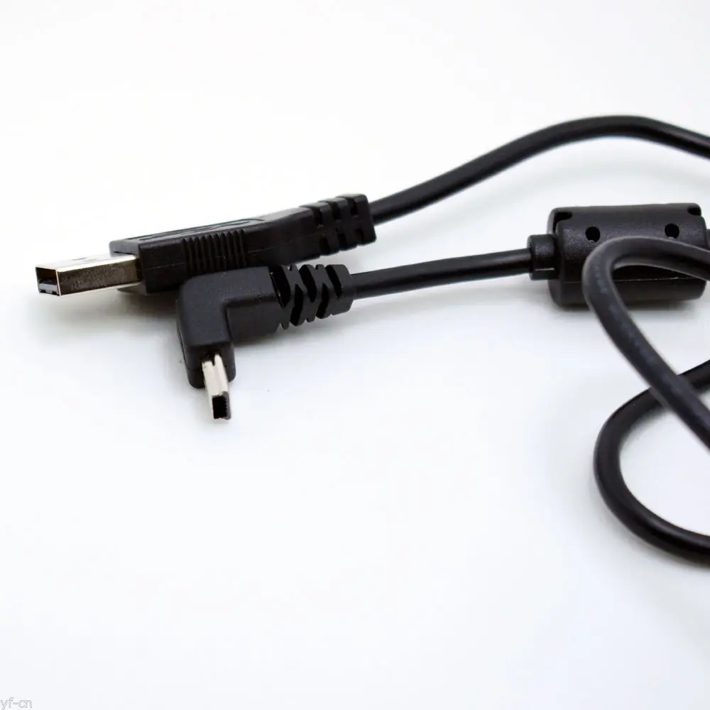 

10pcs 1M USB 2.0 A Male to Mini 5pin B Male Angle Up Direction Data Charge Cable
