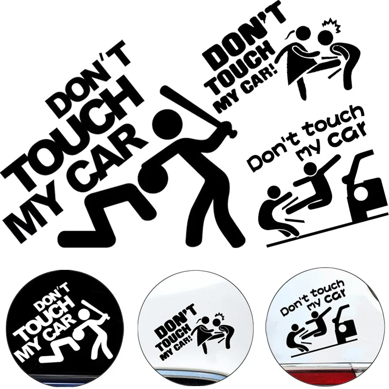 

Car Sticker Funny Text Don't Touch My Car Car Sticker Don't Touch My Car Car Sticker Personality Reflective Car Sticker