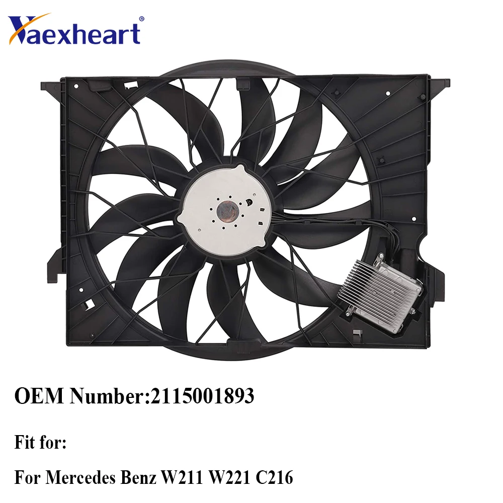 

Кулер охлаждения двигателя Vaexheart 2115002293 2115001893, радиатор водяного бака в сборе 850 Вт для Mercedes W211 C216 W219 W221