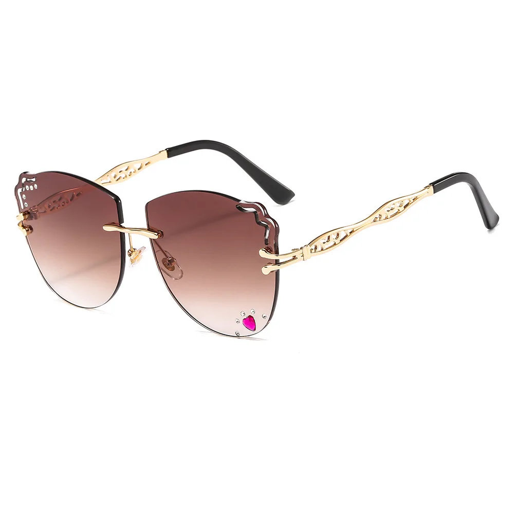 

Women Shopping 1pcs Fashion Love Diamonds Glasses Sunglasses Pc